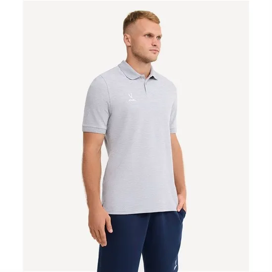 Поло пике Jogel ESSENTIAL Cotton Polo, серый меланж 91 2