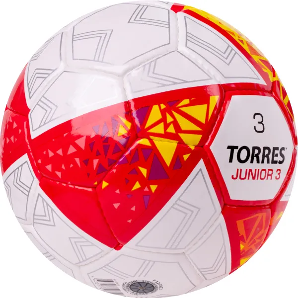 Мяч футб. TORRES Junior-3, F323803, р.3,глянц.ПУ, 4 сл, 32 п,руч.сш,бел-крас-жел за 2&nbsp;070.60 ₽ в Махачкале