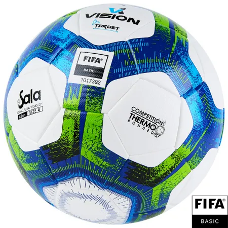 Мяч футзал. VISION Target, FS324094, FIFA Basic, р.4, 32 п. PU, 3 подкл.сл, термосшивка, бело-синий за 3&nbsp;519 ₽ купить в Махачкале