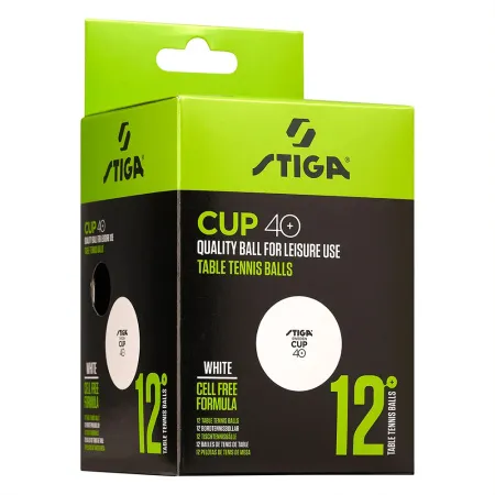 Мяч для наст. тенниса Stiga Cup ABS, 1110-2510-12, диам.40+мм, пластик, упак. 12 шт, белый за 1&nbsp;774.80 ₽ купить в Махачкале