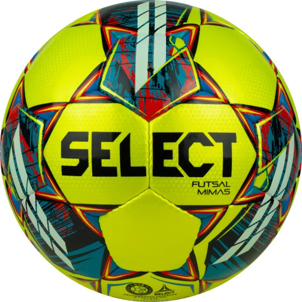 Мяч футзал. SELECT Futsal Mimas, 1053460550, р.4,FIFA Basic, 32 пан, гл.ПУ, руч.сш, жел-сине-красный за 6&nbsp;303.60 ₽ в Махачкале