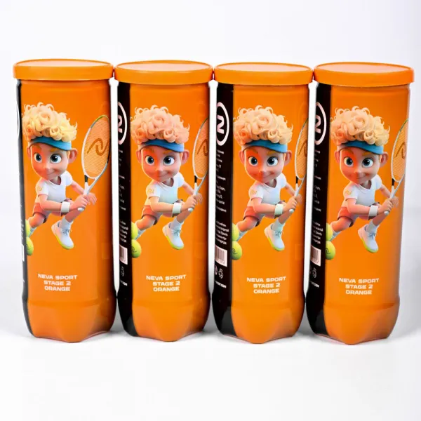 Мяч теннисный детский NS Orange, 5021005, уп.3 шт, резина, шерть, нейлон, желто-оранжевый за 613.70 ₽ в Махачкале