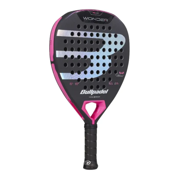 Ракетка для падела BULLPADEL Wonder 27, 497250, для продв.игроков, стекловолокно, карбон, черно-роз за 42&nbsp;969.20 ₽ в Махачкале