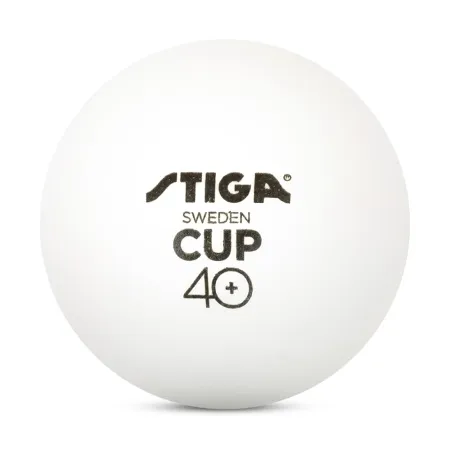 Мяч для наст. тенниса Stiga Cup ABS, 1110-2510-12, диам.40+мм, пластик, упак. 12 шт, белый за 1&nbsp;774.80 ₽ купить в Махачкале