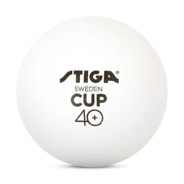 Мяч для наст. тенниса Stiga Cup ABS, 1110-2510-12, диам.40+мм, пластик, упак. 12 шт, белый за 1&nbsp;774.80 ₽ в Махачкале