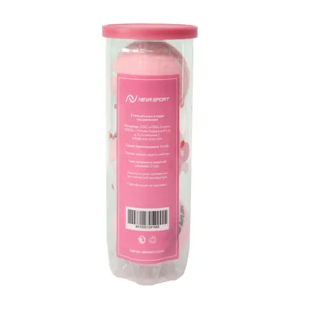 Мяч для падела NS Sakura, UAA2, уп.3 шт, сукно, нат.резина, розовый за 824.50 ₽ купить в Махачкале