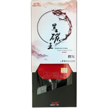 Ракетка для н/т DOUBLE FISH Black Carbon King Racket 3***, для професс.,ITTF Appr.,накл.2,1,мм за 4&nbsp;346.90 ₽ купить в Махачкале