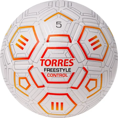 Мяч футб. TORRES Freestyle Control, F3231765, р.5, 32 п.,PU-Microfi, термосшив., бело-оран-сереб за 3&nbsp;464.60 ₽ купить в Махачкале