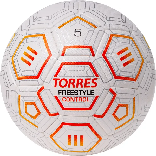 Мяч футб. TORRES Freestyle Control, F3231765, р.5, 32 п.,PU-Microfi, термосшив., бело-оран-сереб за 3&nbsp;464.60 ₽ в Махачкале