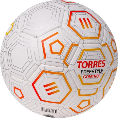 Мяч футб. TORRES Freestyle Control, F3231765, р.5, 32 п.,PU-Microfi, термосшив., бело-оран-сереб за 3&nbsp;464.60 ₽ купить в Махачкале