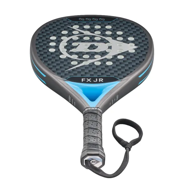 Ракетка для падела Dunlop FX Jr, 10370738, для юниоров, гибрид, графит, черно-голубой за 11&nbsp;019.40 ₽ в Махачкале