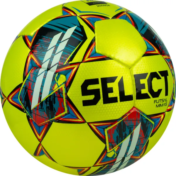 Мяч футзал. SELECT Futsal Mimas, 1053460550, р.4,FIFA Basic, 32 пан, гл.ПУ, руч.сш, жел-сине-красный за 6&nbsp;303.60 ₽ в Махачкале