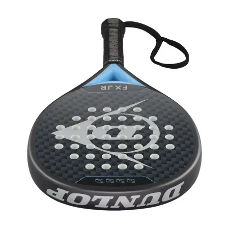 Ракетка для падела Dunlop FX Jr, 10370738, для юниоров, гибрид, графит, черно-голубой за 11&nbsp;019.40 ₽ купить в Махачкале