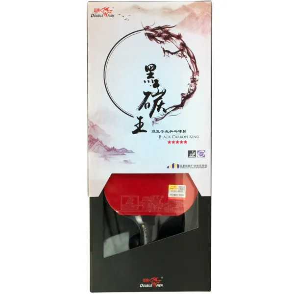 Ракетка для н/т DOUBLE FISH Black Carbon King Racket 5*****, для професс.,ITTF Appr.,накл.2,1,мм за 6&nbsp;434.50 ₽ в Махачкале