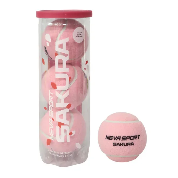Мяч для падела NS Sakura, UAA2, уп.3 шт, сукно, нат.резина, розовый за 824.50 ₽ в Махачкале