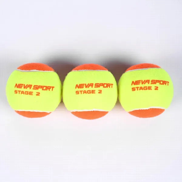 Мяч теннисный детский NS Orange, 5021005, уп.3 шт, резина, шерть, нейлон, желто-оранжевый за 613.70 ₽ в Махачкале